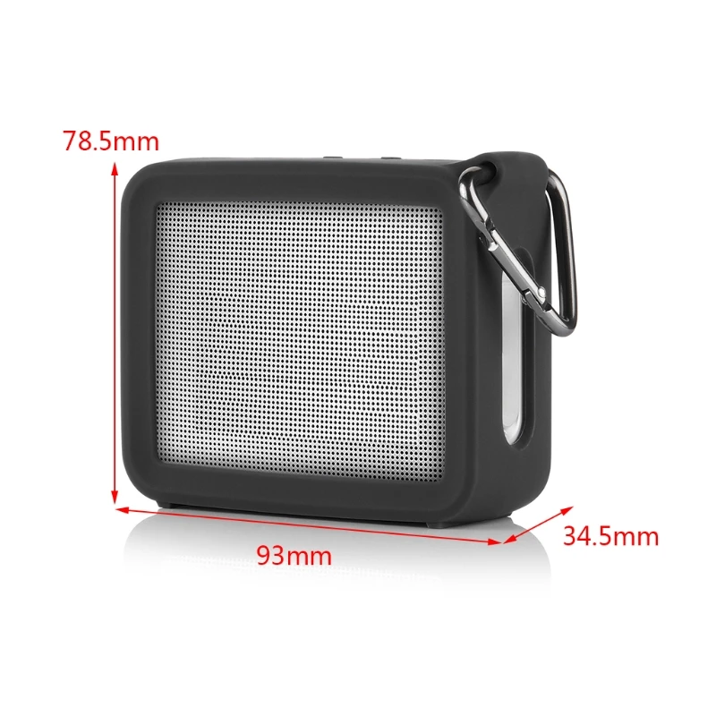 Portable Speaker Protective Cover Shell Silicone Carrying Case Compatible with JBL GO 2 GO2 Bluetooth-compatible Speaker black camera bag