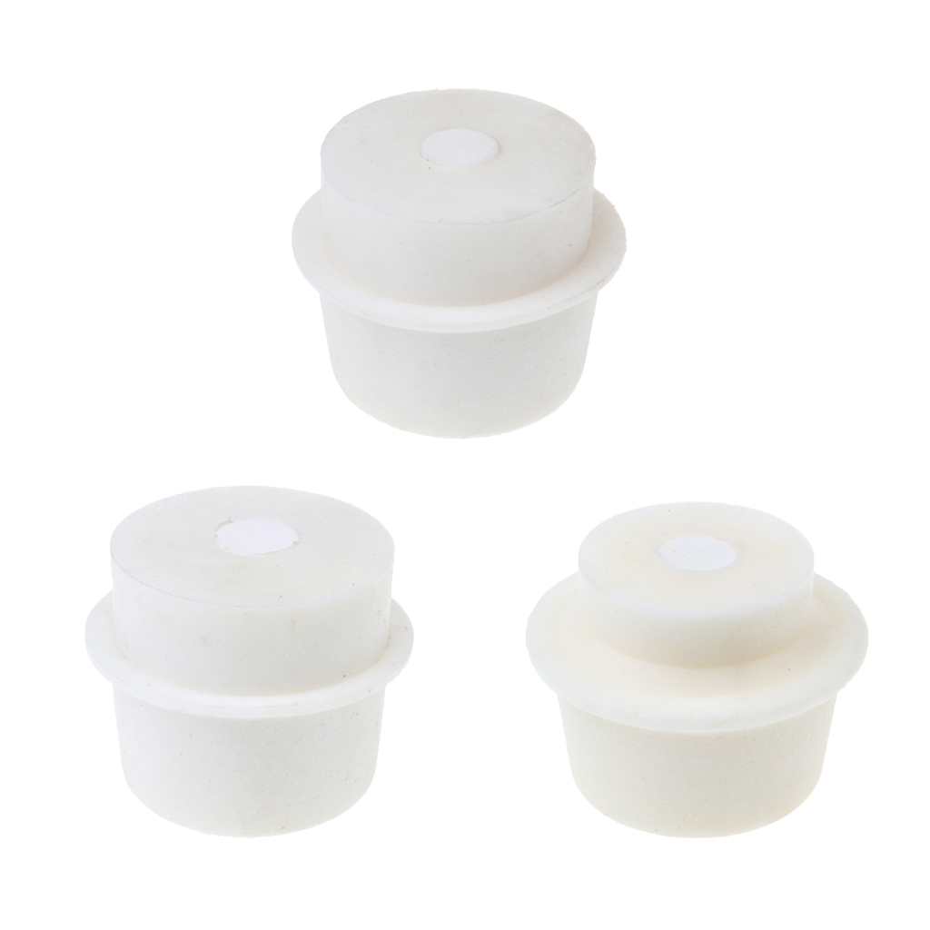 White Silicone Stoppers Plugs Cap / Rubber Stoppers Plug Bung / Three Sizes / Non-toxic and Odorless