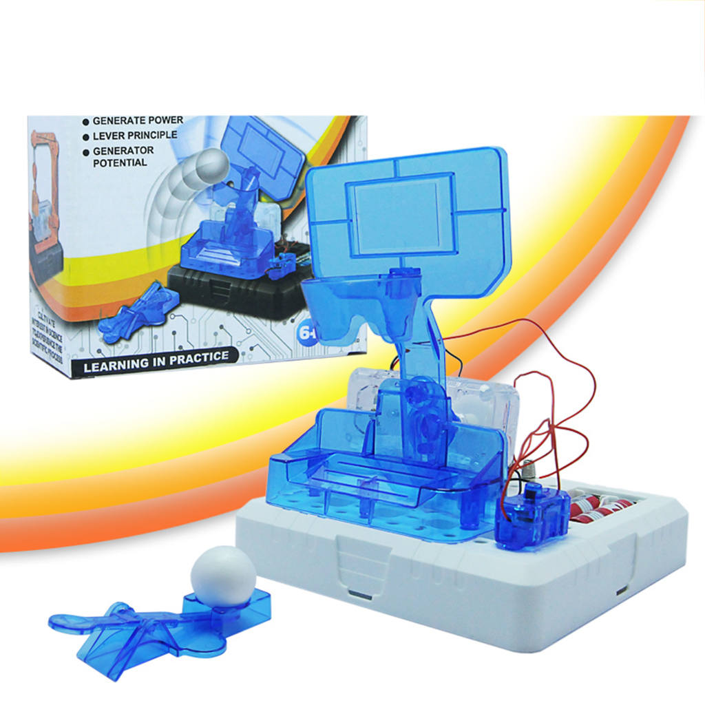 Plastic Electronic Circuits Building Kits Shooting Basketball Set Kids Toy