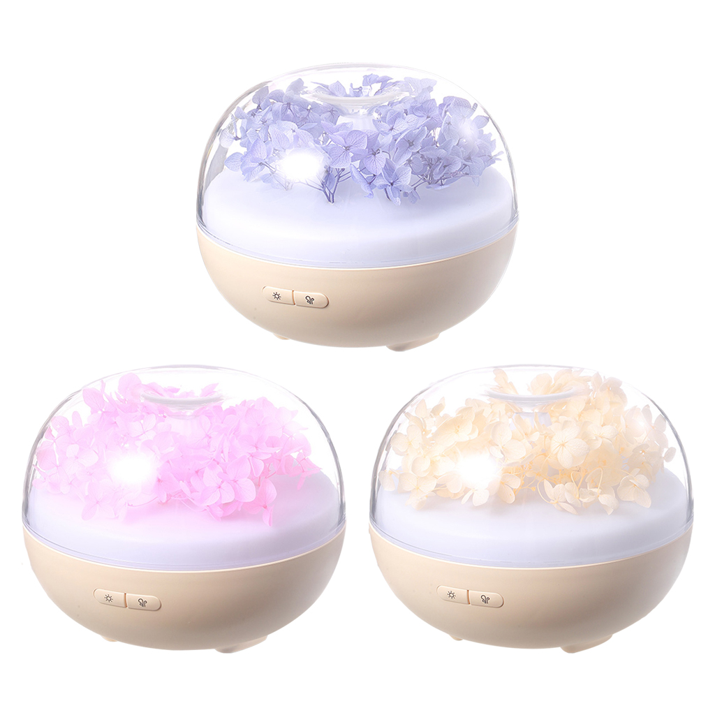 180ML USB Aroma Diffuser Everlasting Flower Ultrasonic Cool Mist Humidifier Air Purifier 7 Color LED Night light for Office Home