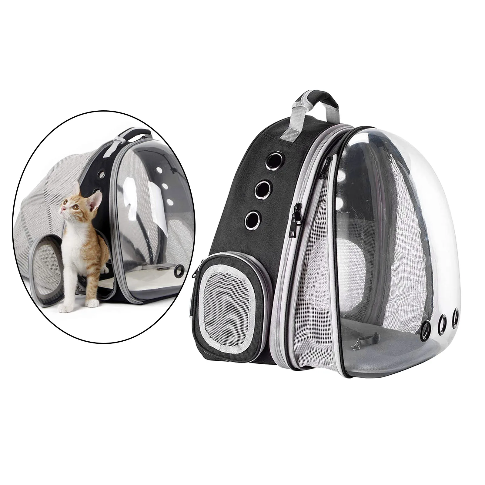 Expandable Cat Carrier Bubble Backpack, Space Clear Dome Pet Travel Carry Bag for Small Dog Cats 
