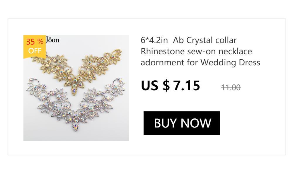 6,5x3,5 Zoll Gold Silber Kristall Kragen Strass Ausschnitt Schmuck Hochzeitskleid Rock Blinkende Kleidung Zubehör YL015 – Detail 1