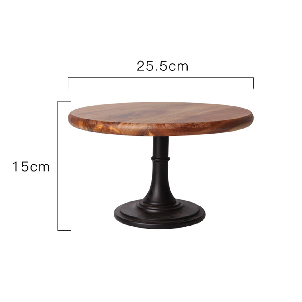 Wood Cake Stand Pedestal Dessert Round Holder Wedding Party Birthday Small Cupcake Tall Table Bases Plates Display