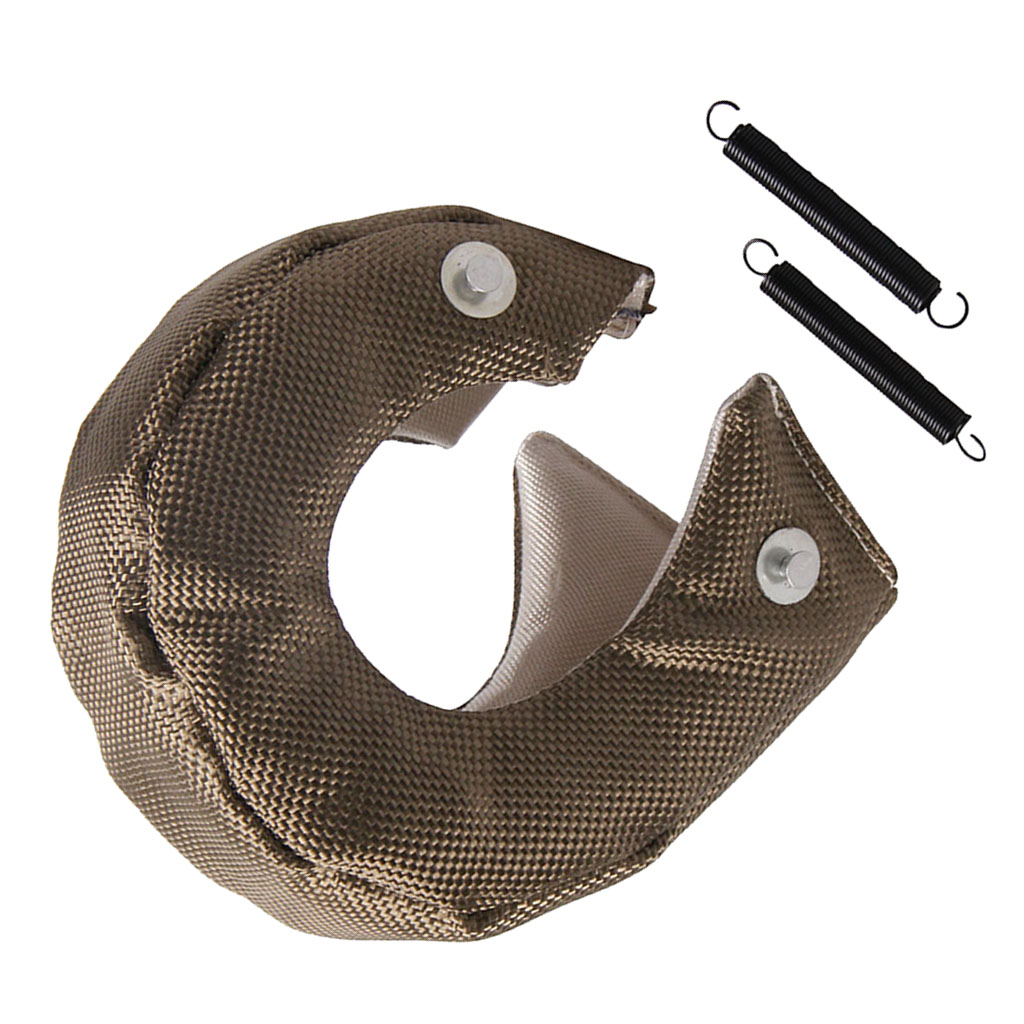 T3 Turbo Heat Shield Blanket Turbocharger Cover Wrap w/ Spring For T25 T28