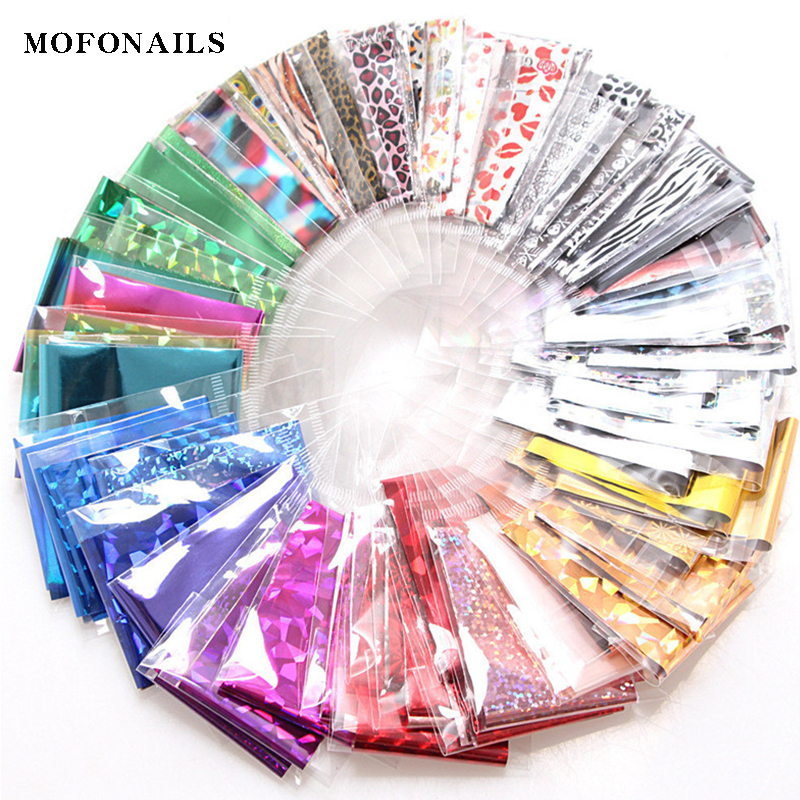 Best of 50pcs / Lo Holographic Transfer Foil Stickers 4*20cm Random Decals 30pc Flower Transferring Wraps Slider Nail Transfer Foil Decors Reviews & Tips