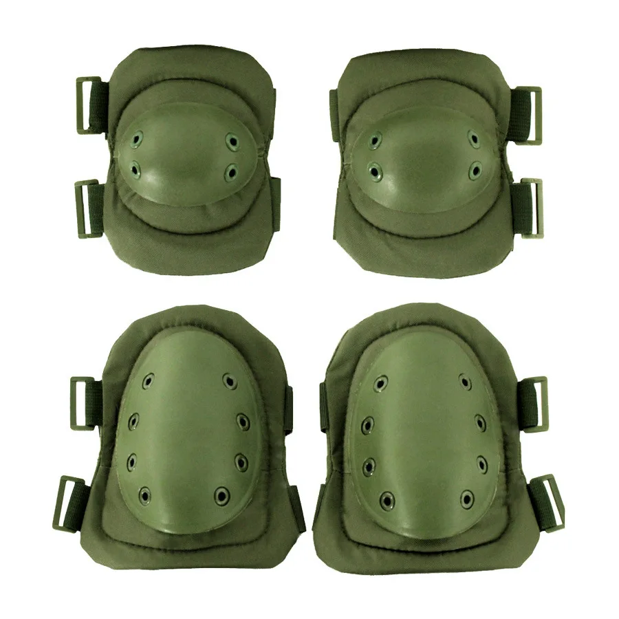 Tactical Set of Elbow & Knee Pads for Outdoor Airsoft Combat Cycling Gear 