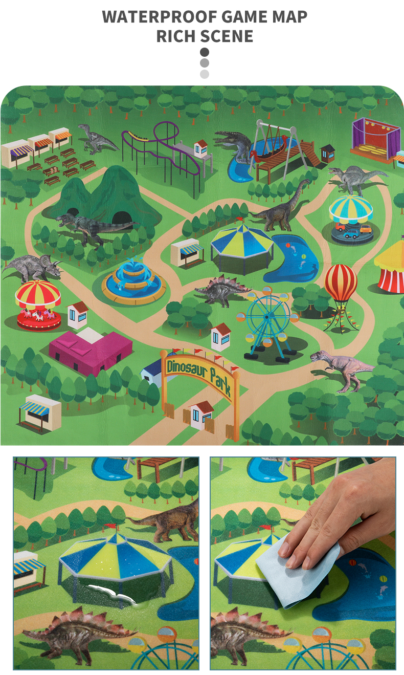 Crianças Dinossauros Jurássico Brinquedo Realista Dinossauro Playset Atividade Jogar Esteira Cena Faça Você Mesmo Simulação Brinquedos Presente-40 3d 7 High Quality Brinquedos e hobbies