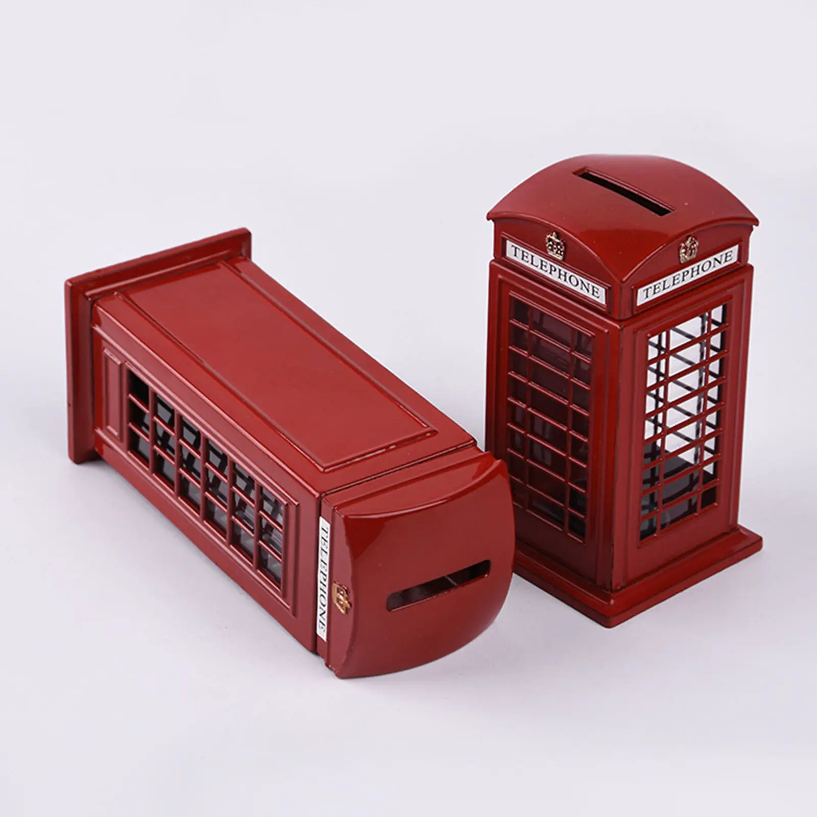 Telephone Booth Piggy Bank Creative London Style Telephone Booth Post Money Saving Box Home Decor Souvenir Gift for Kids Adults