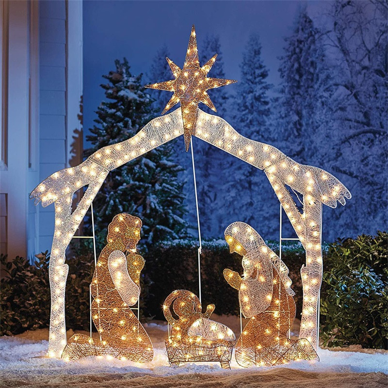 philips led nativity set christmas glitter novelty silhouette lights