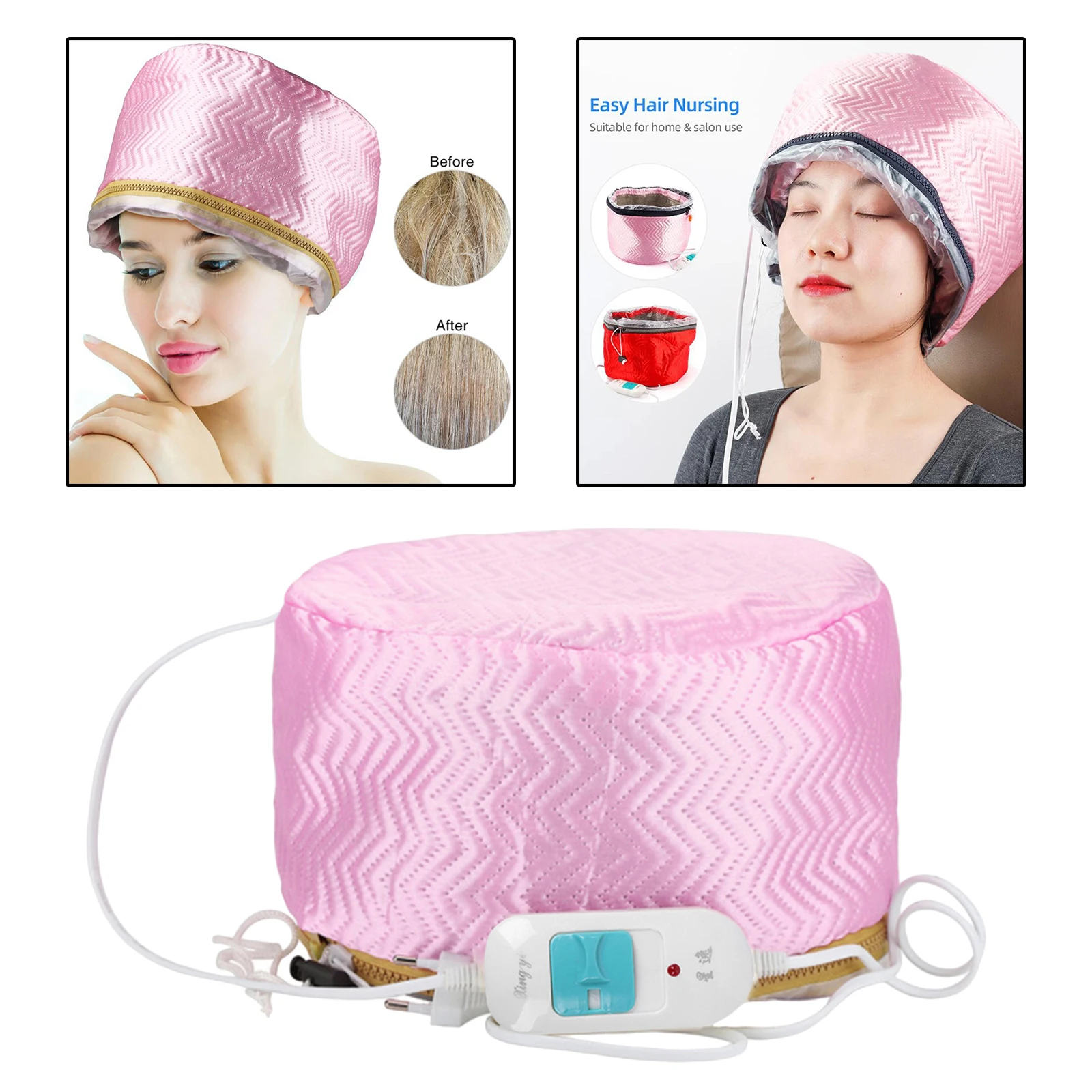Electric Hair Cap Hat Salon Spa Steamer Hair Thermal Treatment Nourishing Hair  Cap Hair Dryers Heat Hat Safety