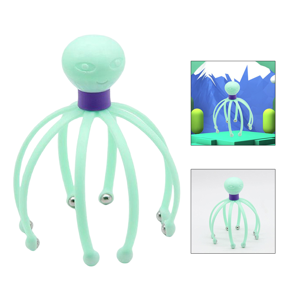 Scalp Massagers Rejuvenating Head No Hair Pulling Wires for Deep Relaxation Head Neck Massager Octopus Scalp Stress Relax 