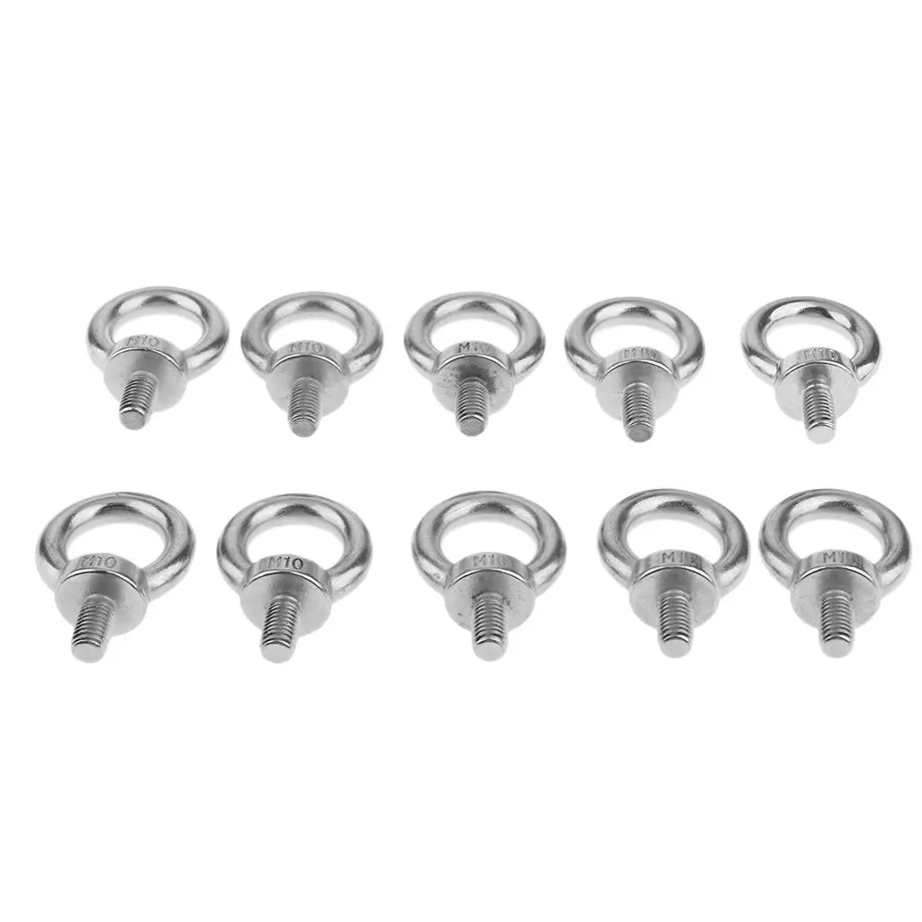 2pcs STAINLESS STEEL10mm EYE NUT SHADE SAIL BOAT ROOF RACK BOLT NUT 
