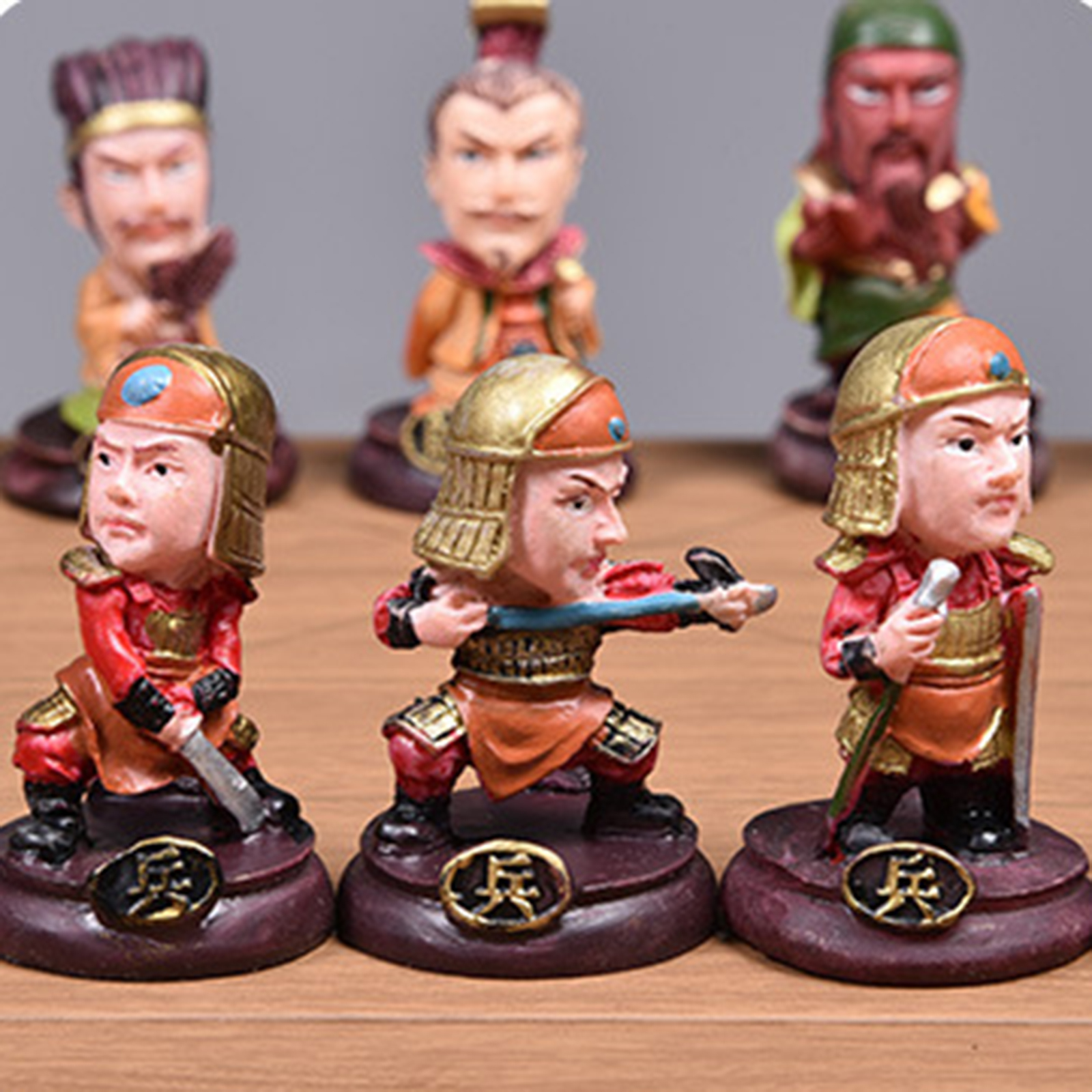 Chinese Chess Set Three dimensional Figure Chess of Three Kingdoms High-end Romance Crafts for Trave Gifts Home Adults 