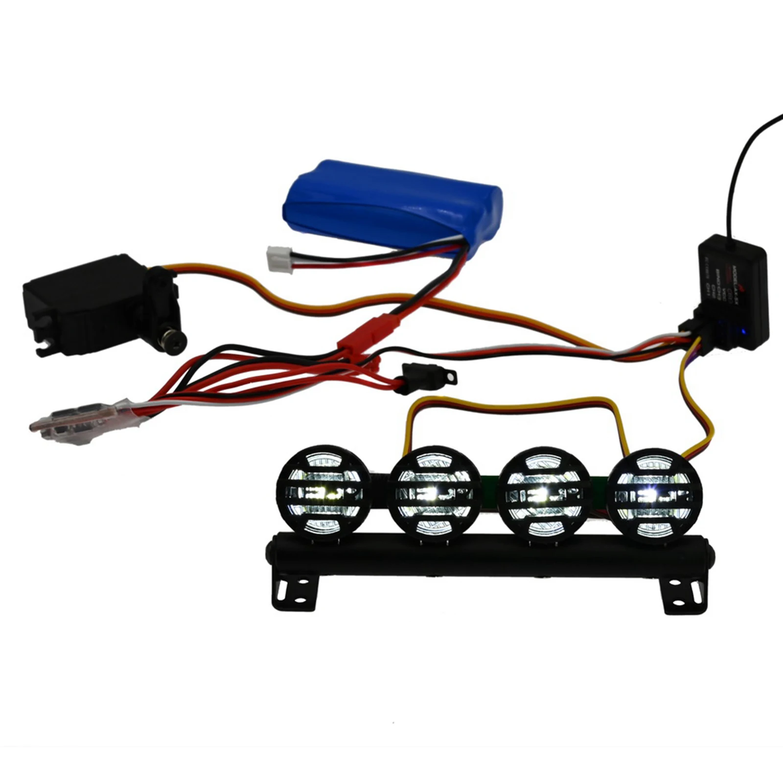 RC Car LED Light Bar 4 LEDs Light Bar Roof Lights Lamp Accessory Part for MN90 MN90K MN91 MN45 MN99 WPL C14 C24 D12 RC