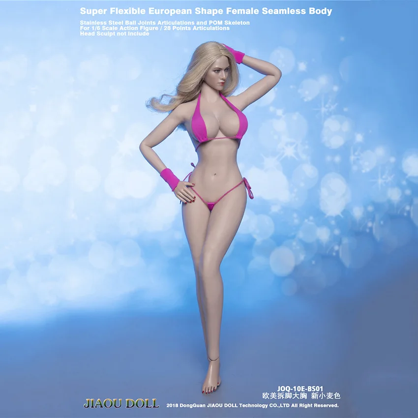 JIAOU DOLL 1/6 Female Big Bust Body women Seamless Body Model 12" Action Figure