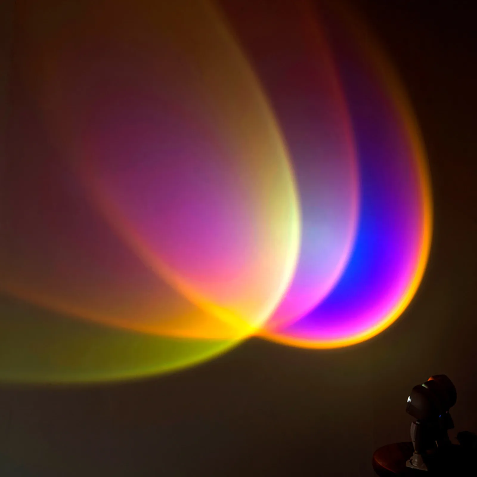 40#sunset Projector Lamp Rainbow Astronaut Atmosphere Led Night Light Home Bedroom Coffe Shop Wall Decoration Usb Table Lamp