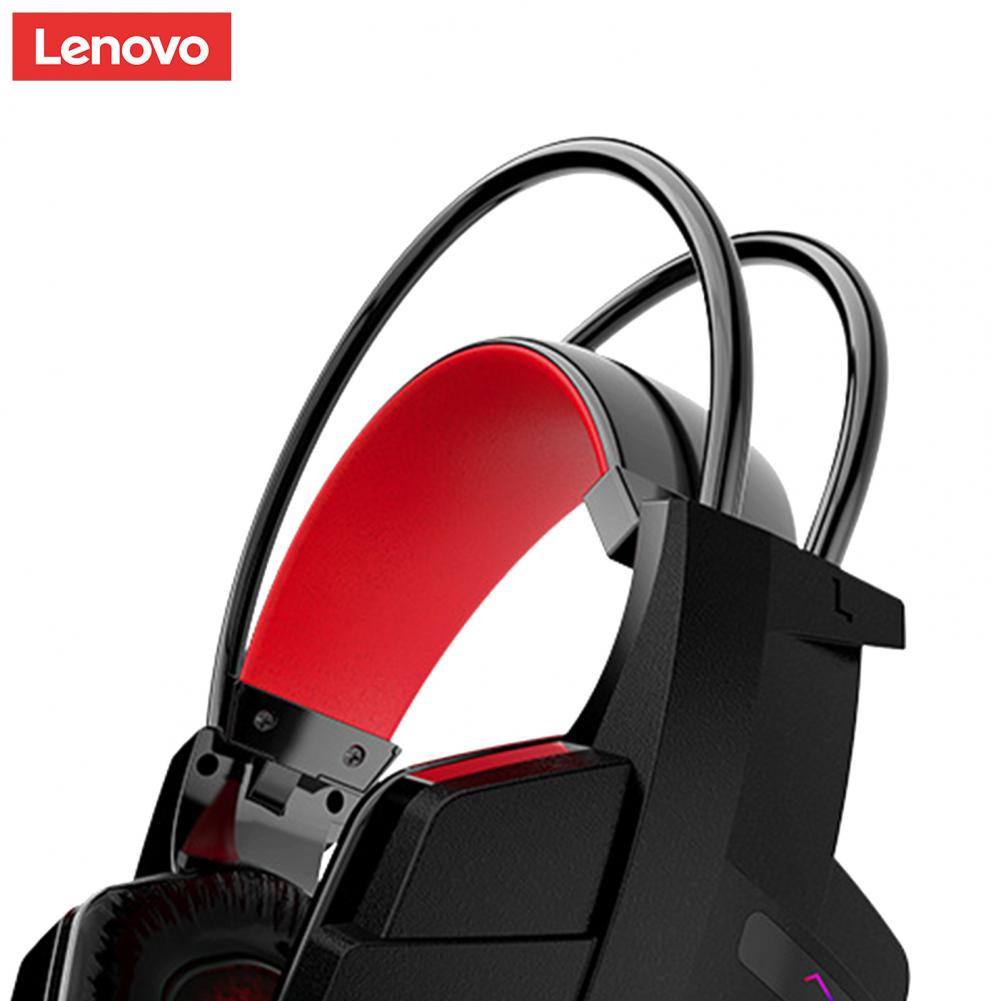 Lenovo Hu85 Gaming Headphone Wired USB Cool Noise Reduction Effect Lighting ABS Over-Ear Headphone HiFi Surround Cool Lighting 21 H53bd537fb3fc44a0b36c40202aa4692bN