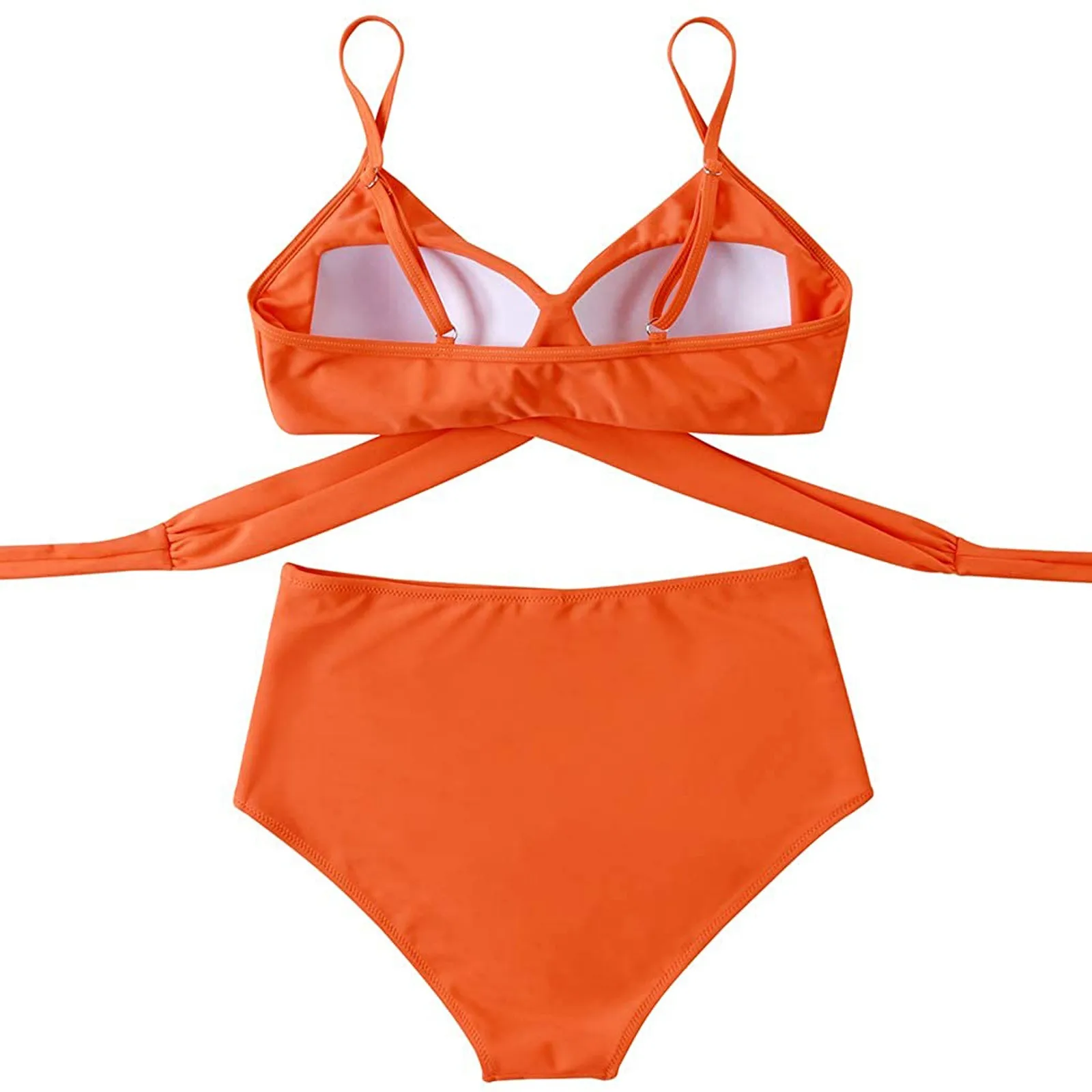 cheeky bikini sets High Waist push up Bikini 2022 Swimsuits women 2pcs cross hollow out Swimwear Women Splicing Biquini Beachwear Sexy Bathing Suit push up bikini set