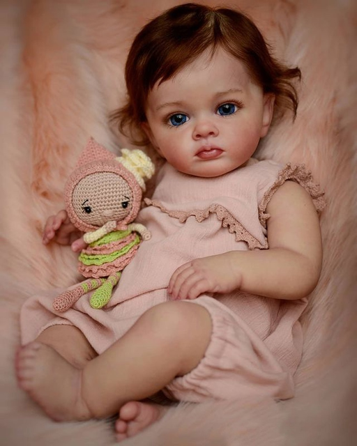 60CM Bebe Reborn Toddler Girl Doll Tutti Finished Doll Hand Paint