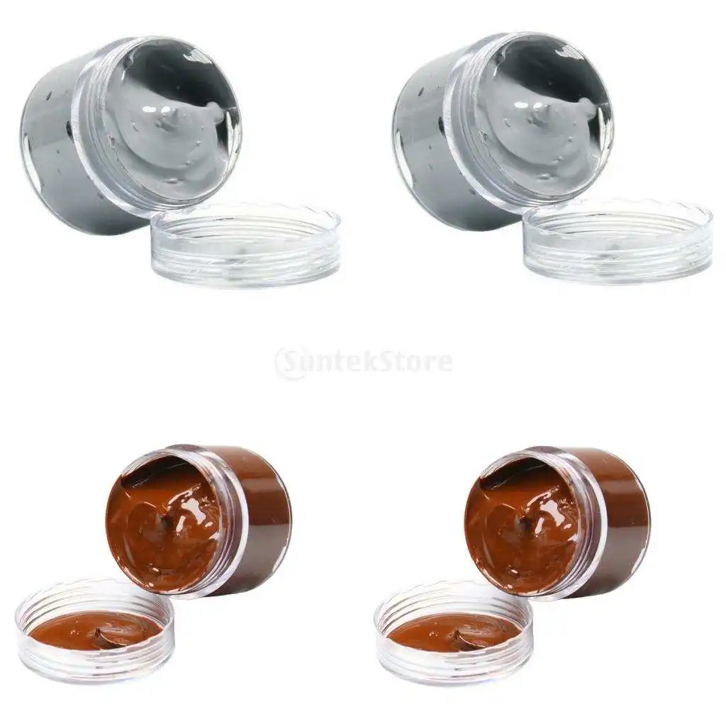 4PCS Leather Color Restorer for Furniture Couch Sofa Seats Brown Gray 30ml 