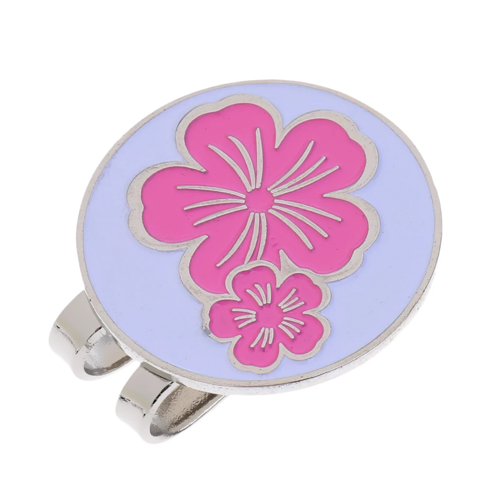 1 Piece Flower Design Golf Ball Marker Hat Clip Magnetic Durable Alloy Golf Gift Golf Accessories
