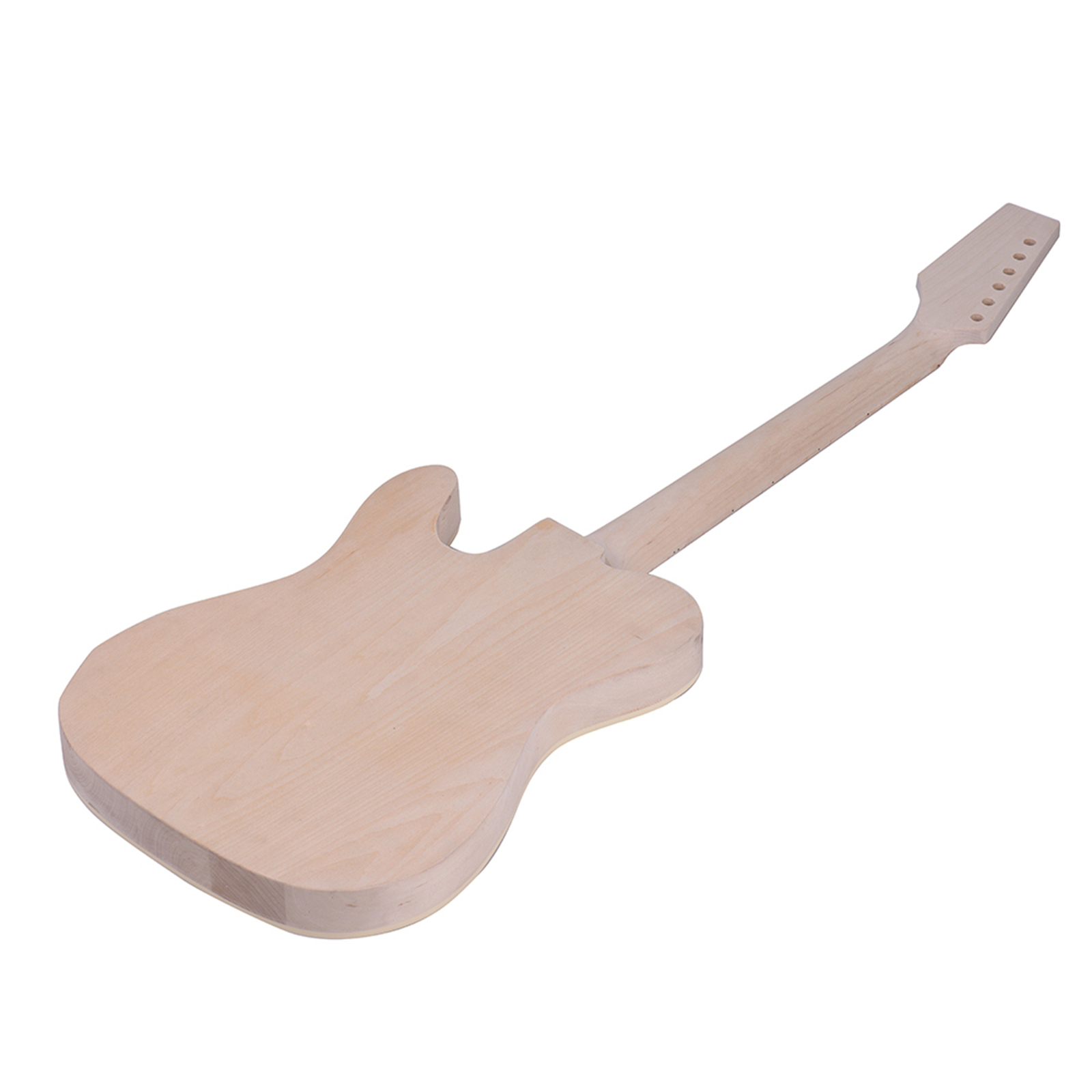 Unfinished Electric Guitar Kits 6 Strings Burl Surface DIY Electric Bass Kits Luthier Guitar Lover Gift