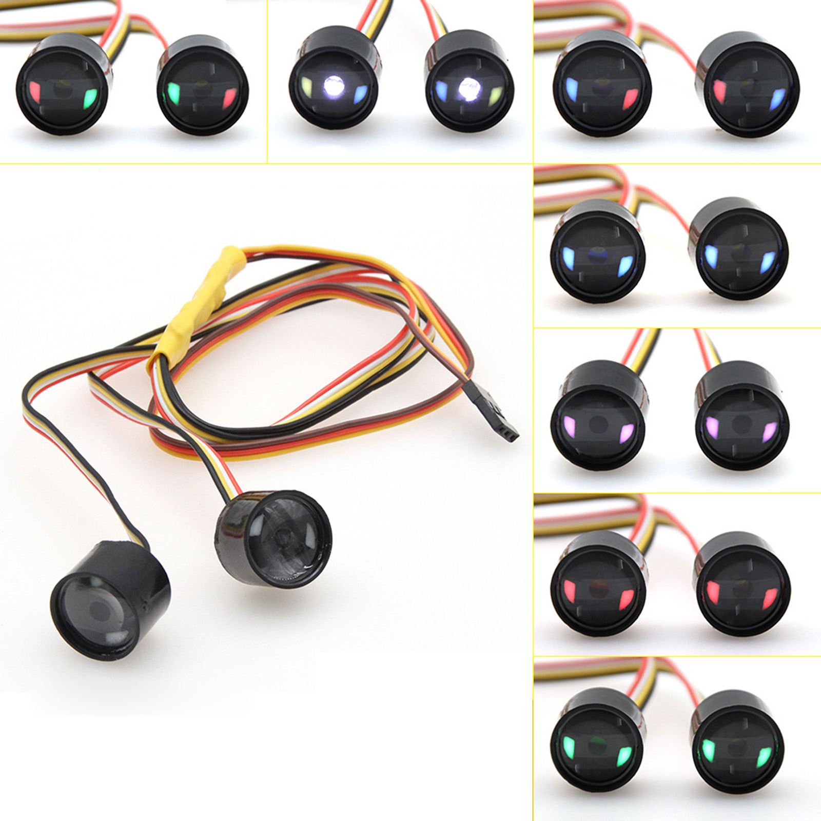 RC Headlights Angel Eyes Demon Eyes for RC Crawler Cars Upgrades Accessories