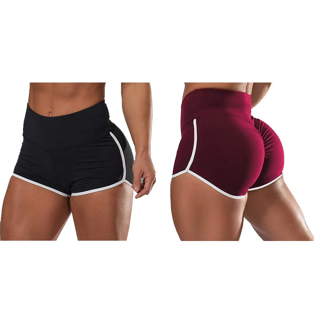 Women Workout Scrunch Shorts Peach Butt Lifting High Waist Beach Compression Leggings Hot Pants for Home Gym Running