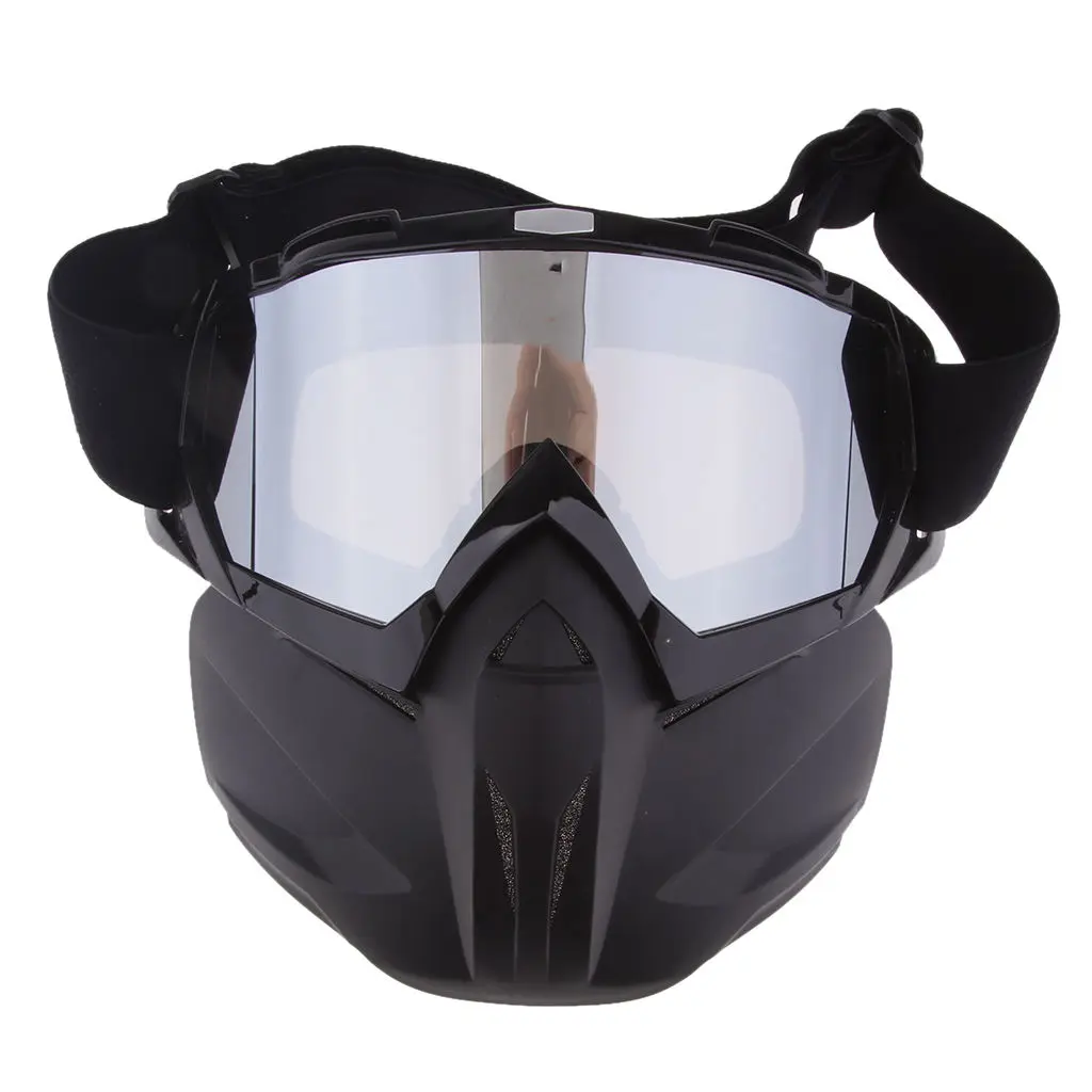 Outdoors Snowmobile Snowboard Goggles With Detachable Face Mask Windproof