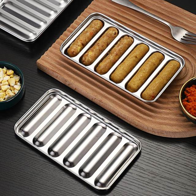 2PCS Sausage Stainless Steel Sausage Homemade Hot Dog 6 Cavity Sausage Food  Supplement Meat Glow Cookies Tray 11x13 Baking Pan - AliExpress