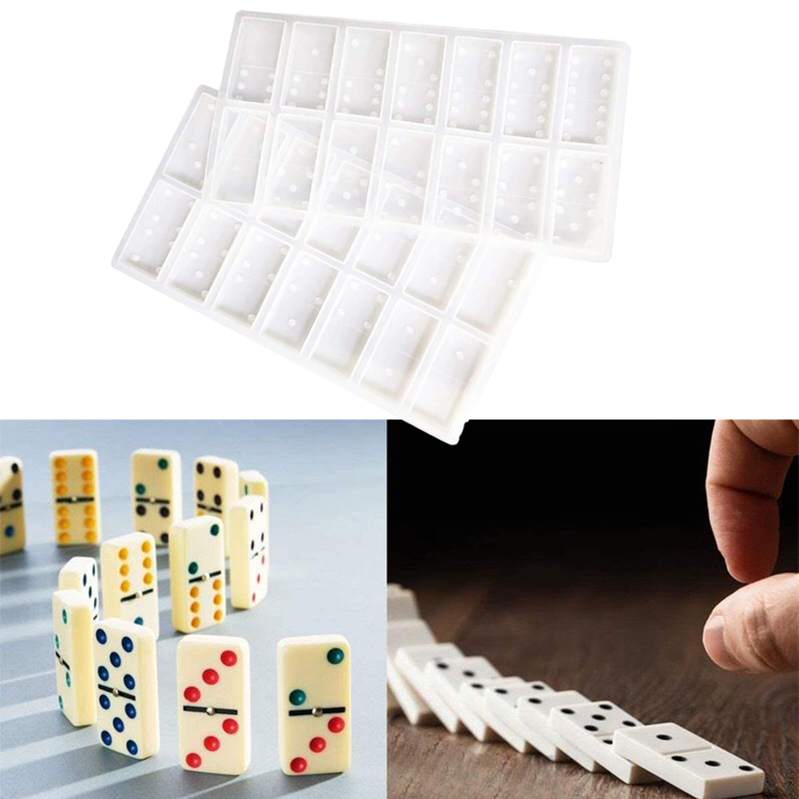 Domino Casting Mold Chocolate Bar Dominoes Mould DIY Soap Molds Accessories