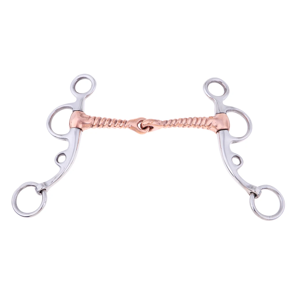 Stainless Steel Horse Snaffle Tack with Copper Screw Joint Mouth Equestrian