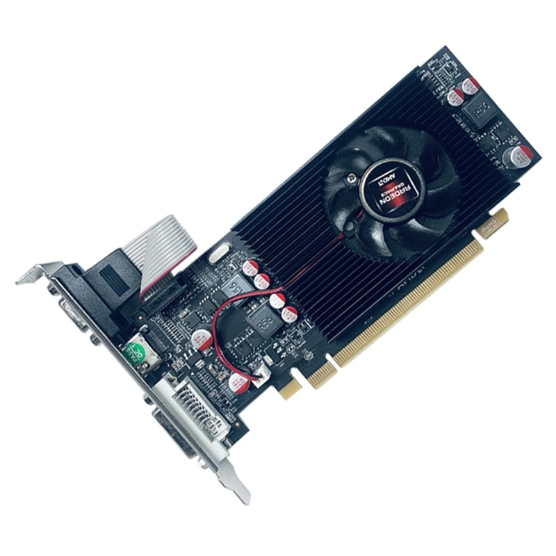 Portable R7 350 2GB / 4GB DDR5 128 Bit Directe Gaming Graphics Card PCI Express 3.0 with Cooling Fan for Computer Games 24BB latest gpu for pc
