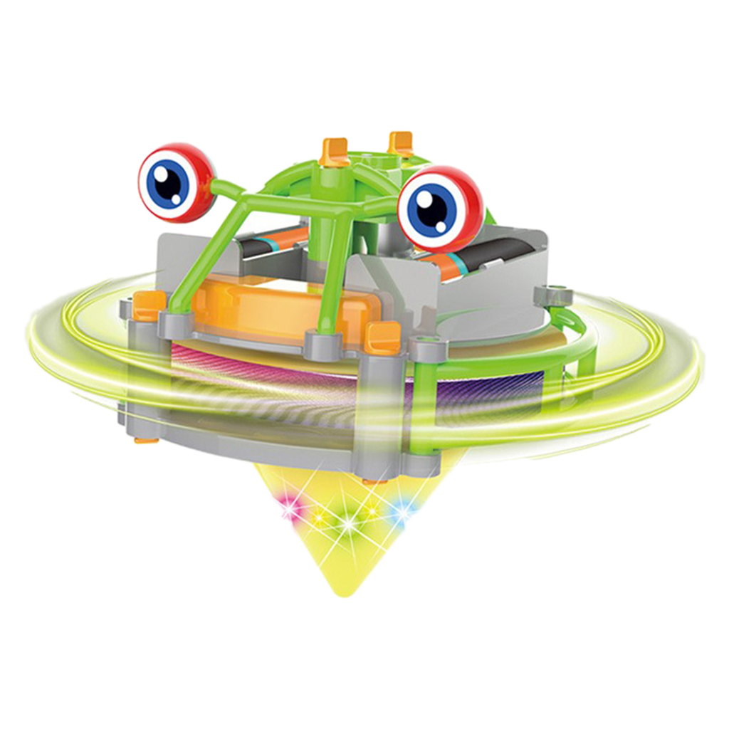 2 in 1 Wire Walking Wheelbarrow Tumbler Toy Luminous Gyroscope Spinner Toy for Kids