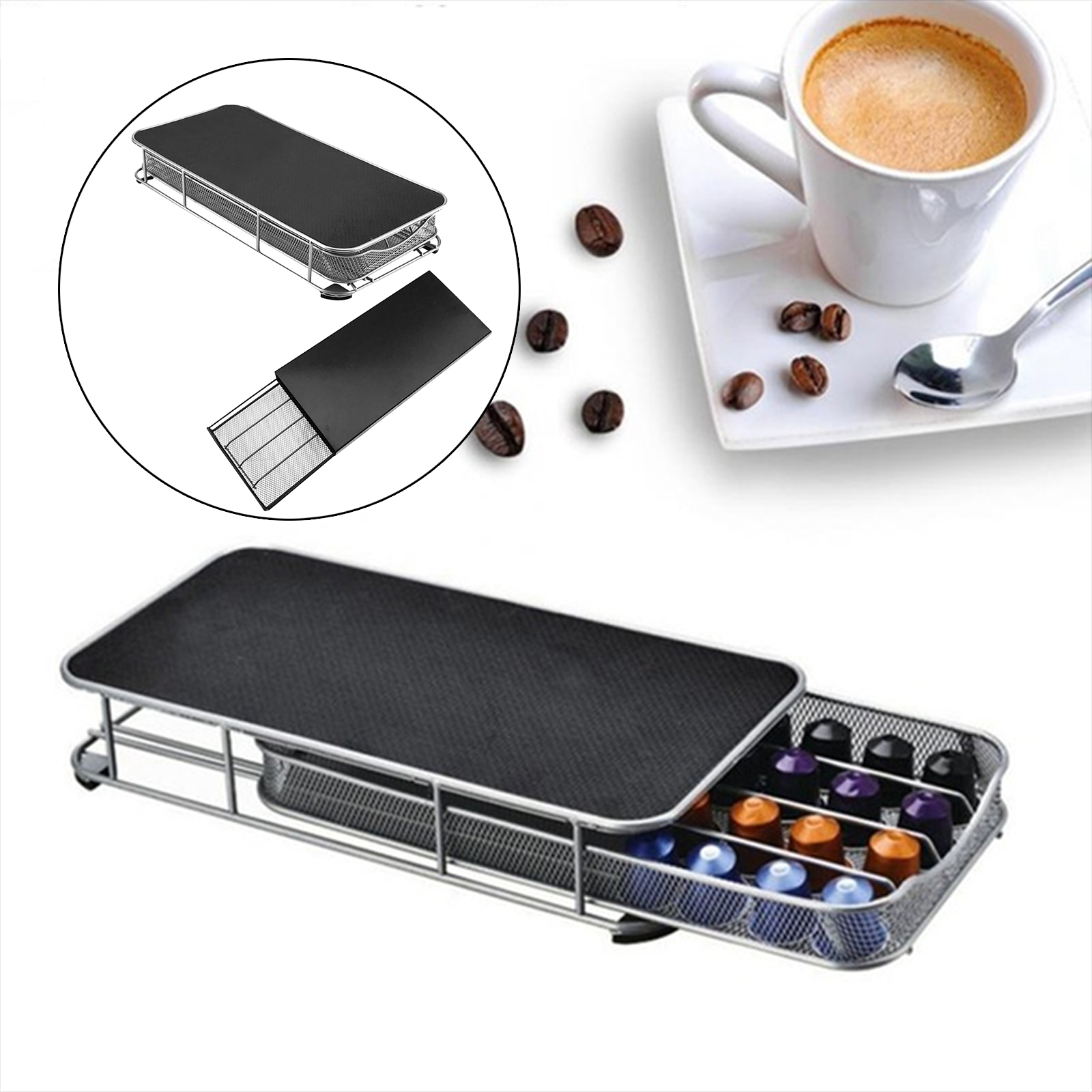 Coffee Holder Drawer Type Storage Rack Coffee Capsule Holder Cafe Shop Display Rack