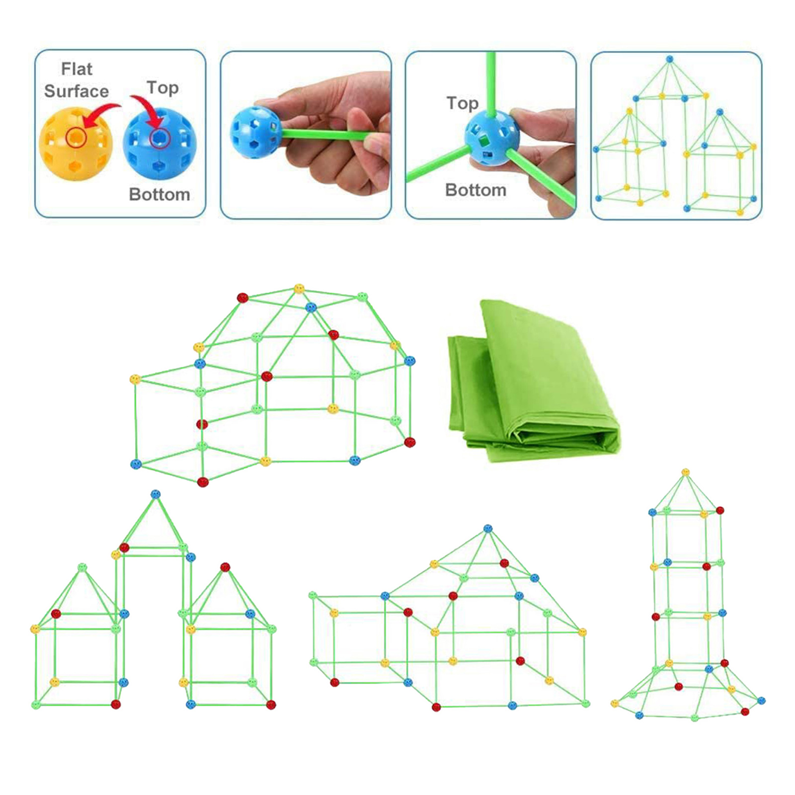 Kids Fort Building Kits Ultimate Boys Girls Building Castles Rocket Igloo Toy Activity