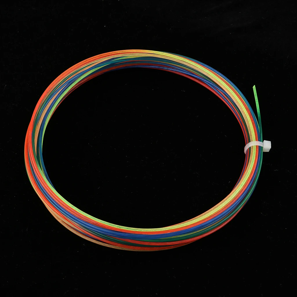 12m x 1.3mm Tennis Strings Rainbow Line with Stable Tension, Durable, Tennis Racquet Repair Accessories