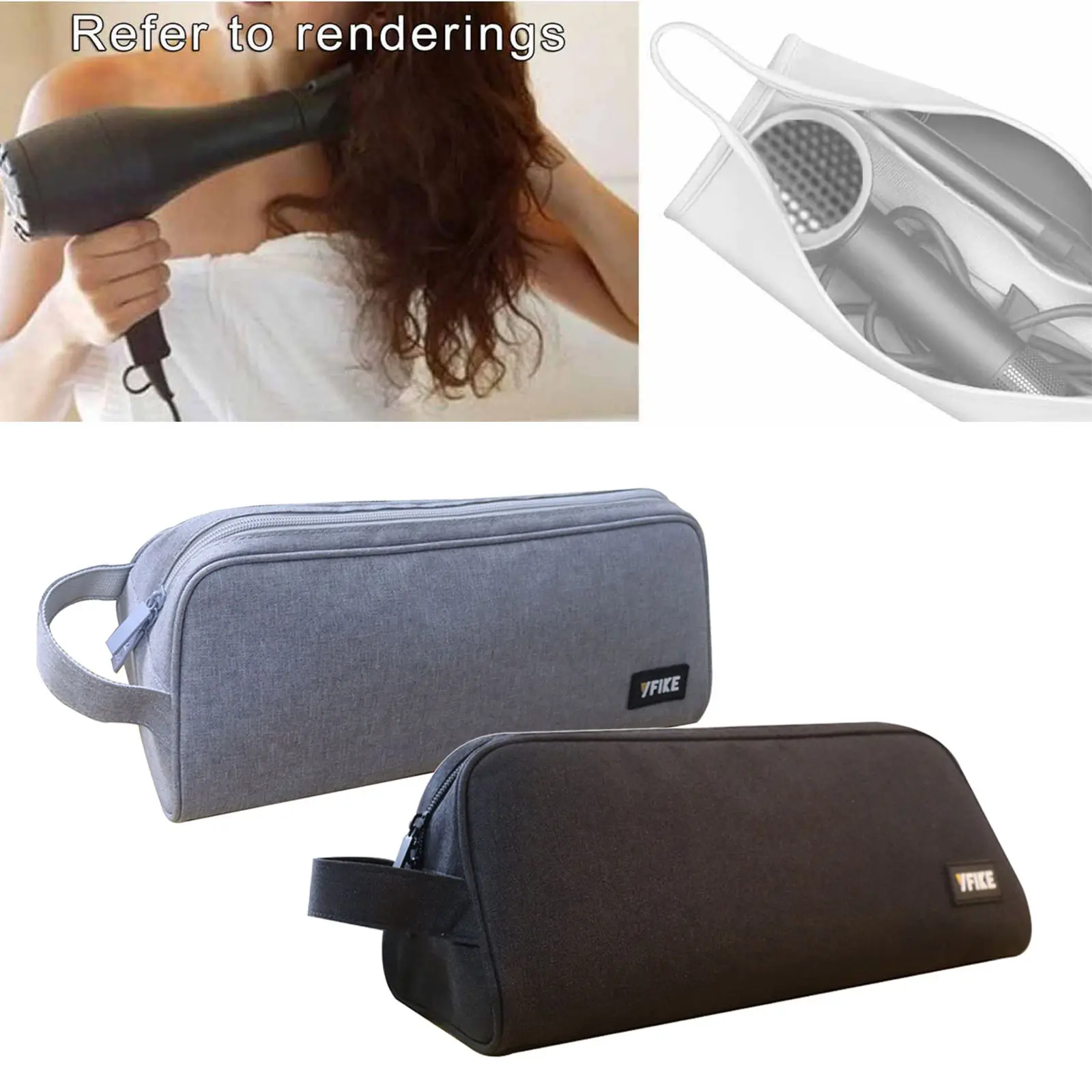 Storage Bag Case Protection Shockproof Dustproof Anti-Scratch Cover Hair Dryer for Bedroom Bathroom Travel Straightener Dyson