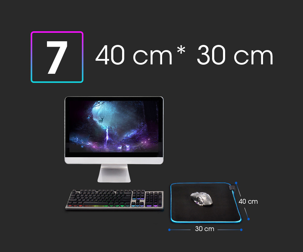 Rgb Led Gaming Mouse Pad Waterproof Large Keyboard Desk Mat_voghion.com