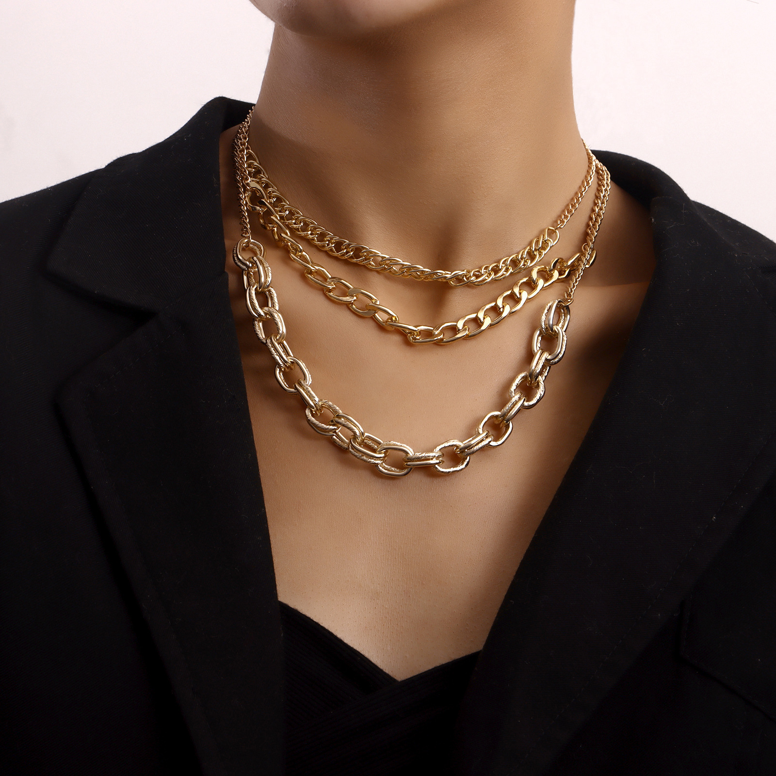 Thick Chain Multi layer Necklaces 