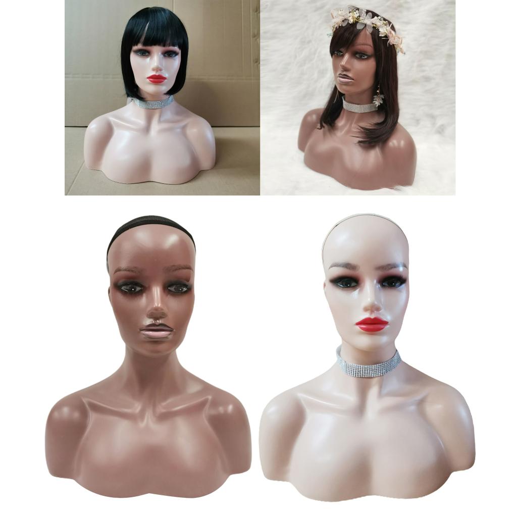 Mannequin Head Model Realistic Mannequin Wig Heads for Hat Wigs Sunglasses Jewerly Displaying