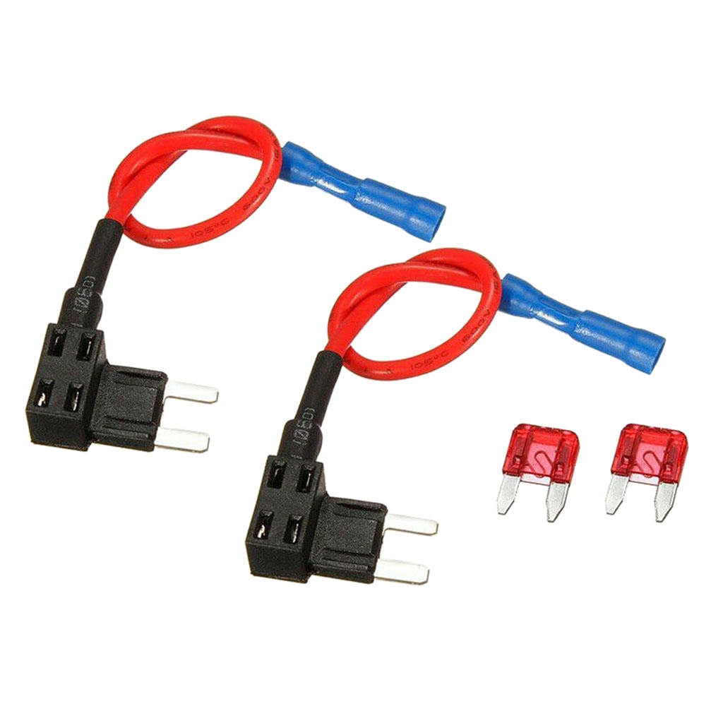 2x Circuit Fuse Tap Mini Double Circuit Low Profile with  Blade Fuse 165mm