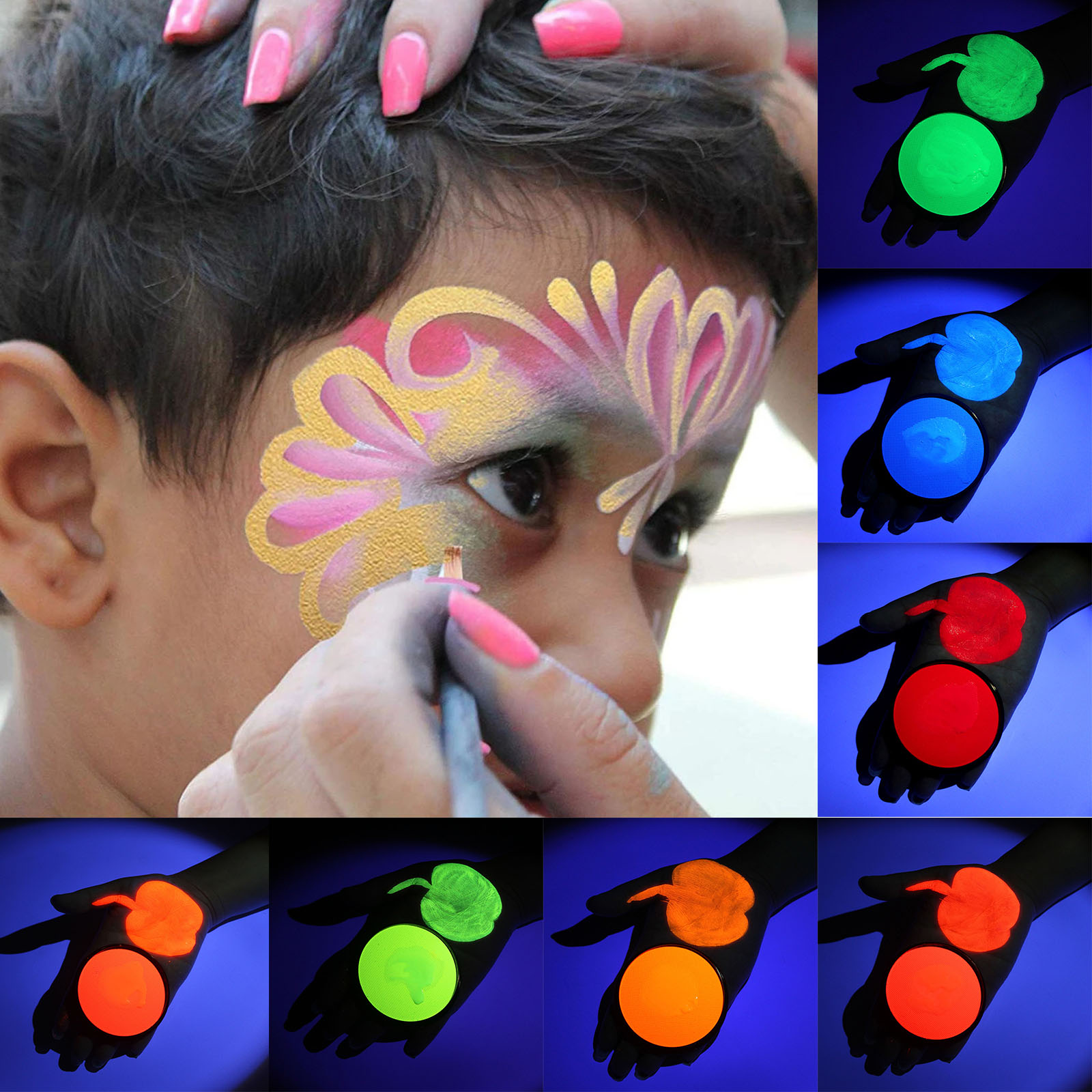 7Pieces 30g/pc Water Based Face Body Paint Pigment Makeup in Carnival Party Festival Makeup Tool