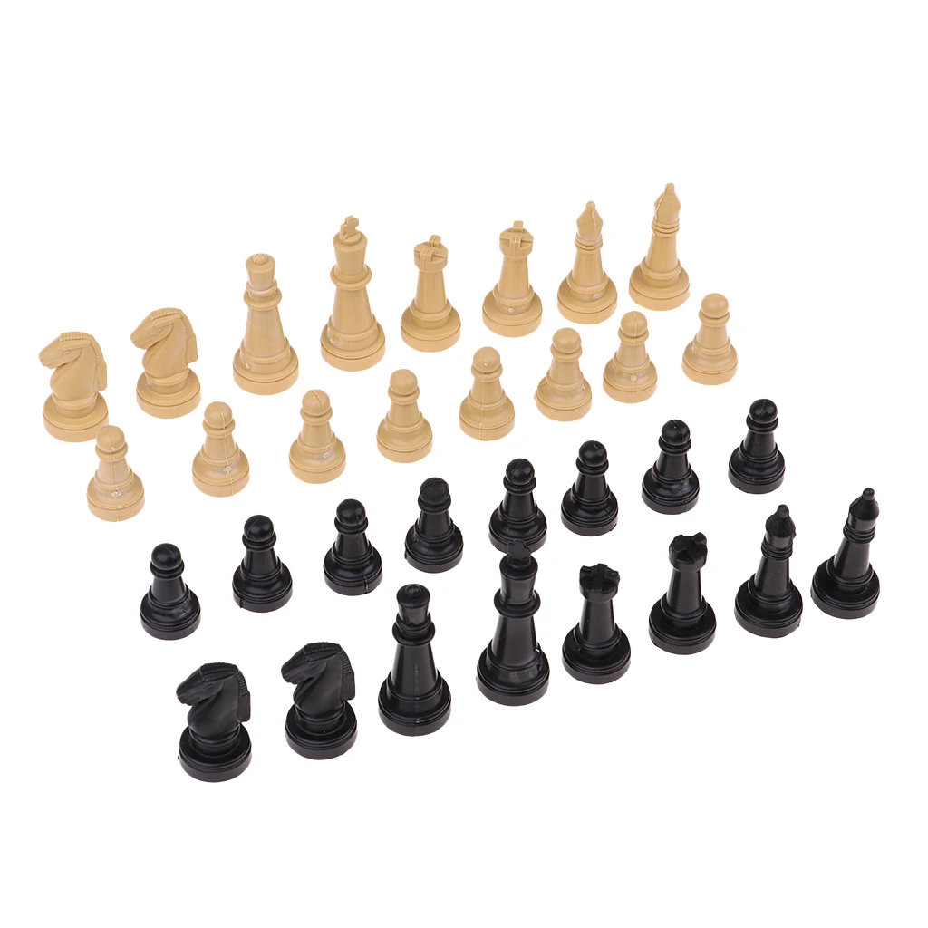 32/Set Tradtional Plastic Tournament Chess Accessories Pieces Chessmen Set