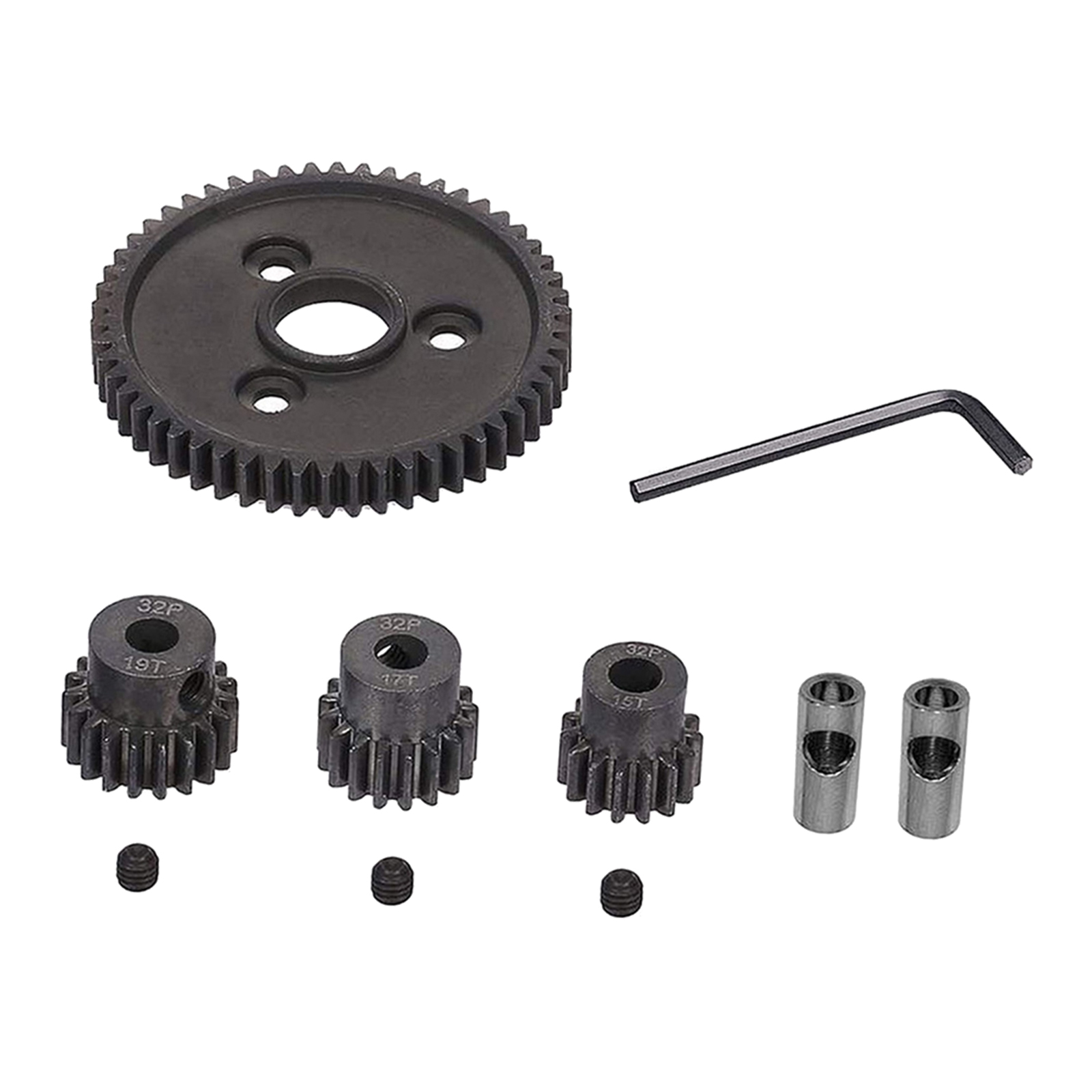 RC Car Metal Steel Spur Gear 32P Pinion Gear Set 5mm Shaft Hole for 1/10 Summit RC Car Replacement Parts Accessories
