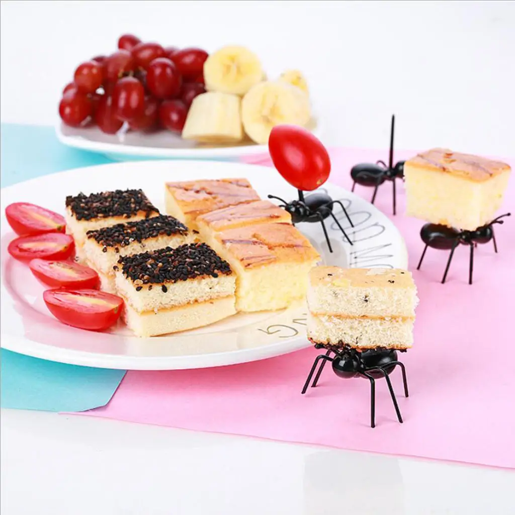 12 Pieces Worker Ant Party Picks Fruit Fork Snack Cake Dessert Serving Forks