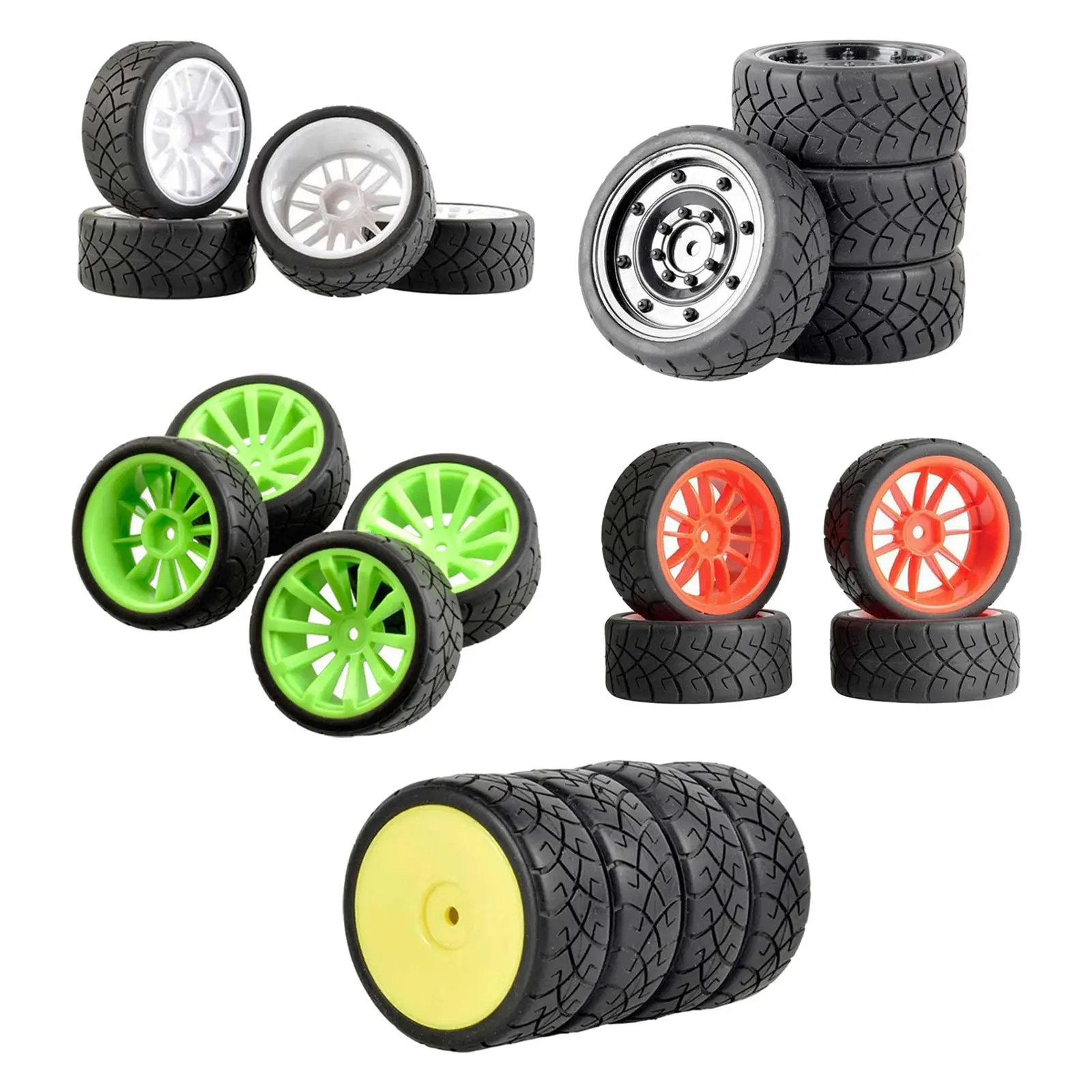 1/10 Rubber Tire RC Racing Car Wheel 12mm Adapter for WLtoys 144001 124018 124019 RC Model Car