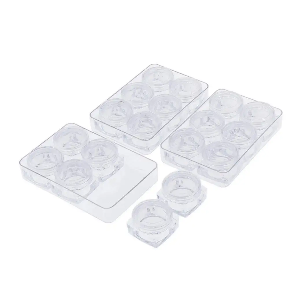 3 Pieces 6 Grids Storage Box Bead Pin Nail Tips Pill Container Craft Tool