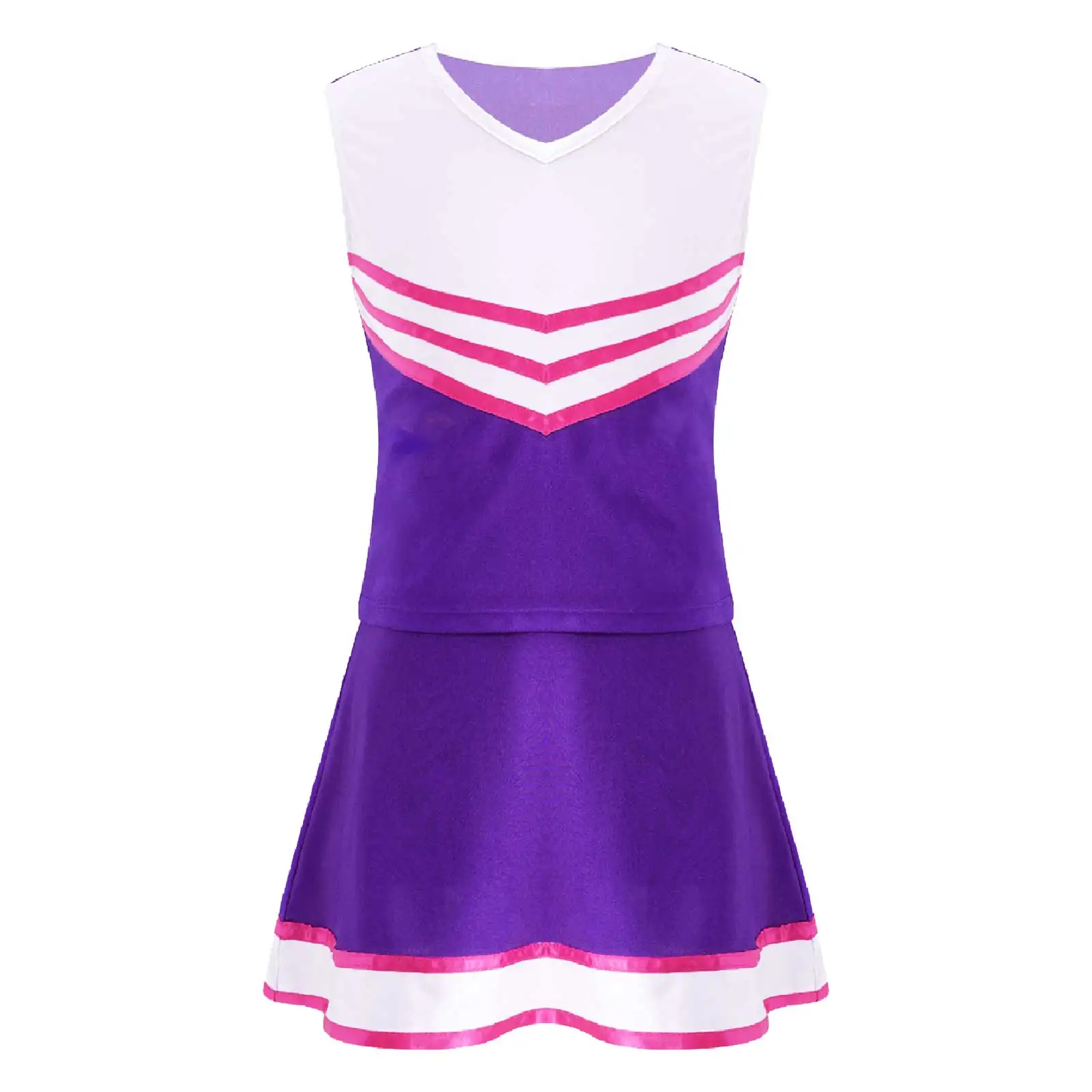 children's clothing sets expensive Kids Girls Cheer Leader Cheerleading Costumes Outfit Uniform Cheer Up Encourage Dance Dress Children Stage Performance Clothes pajamas for baby girl