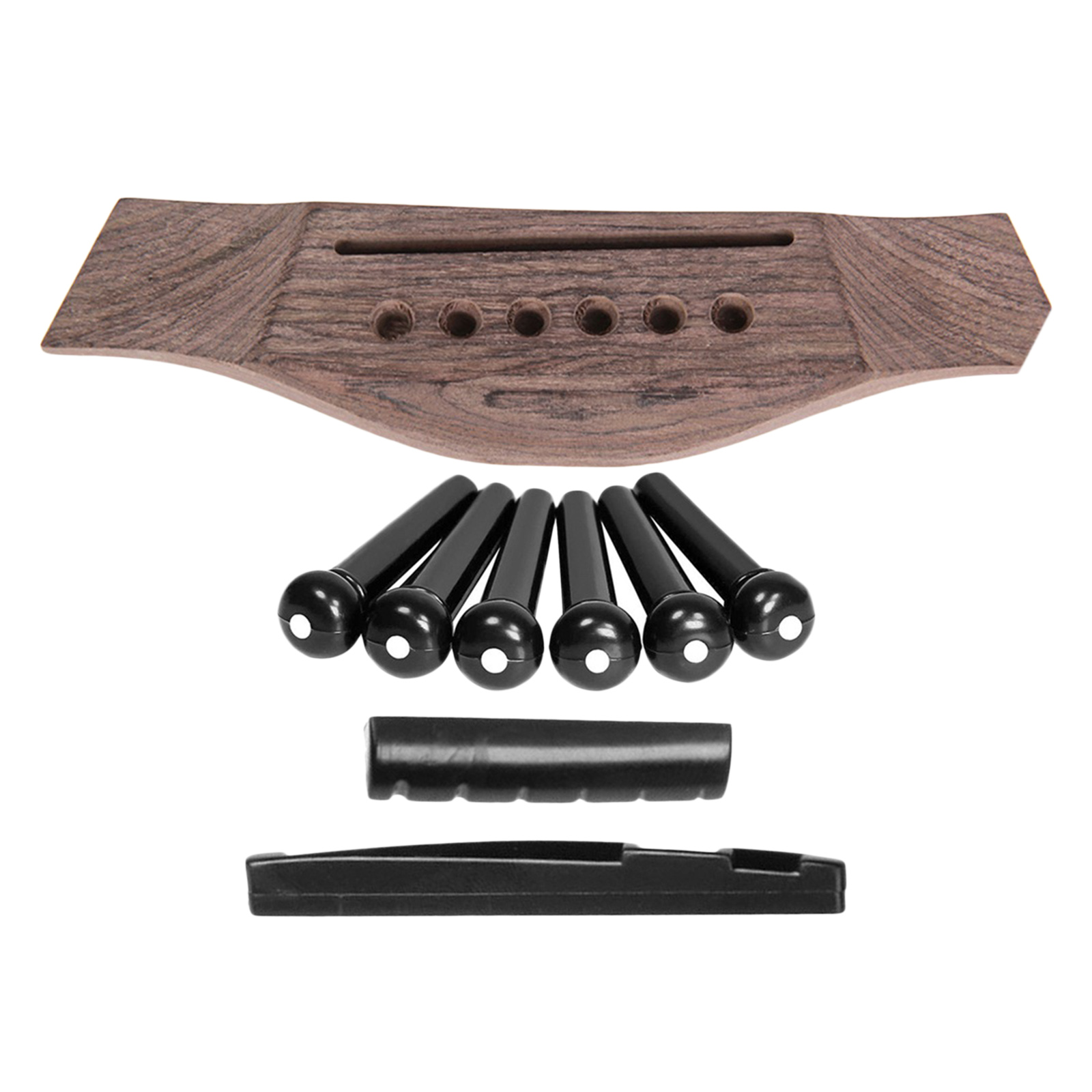 Acoustic Guitar Bridge Pins Slotted Nut Saddle Repairing Kit Accessories